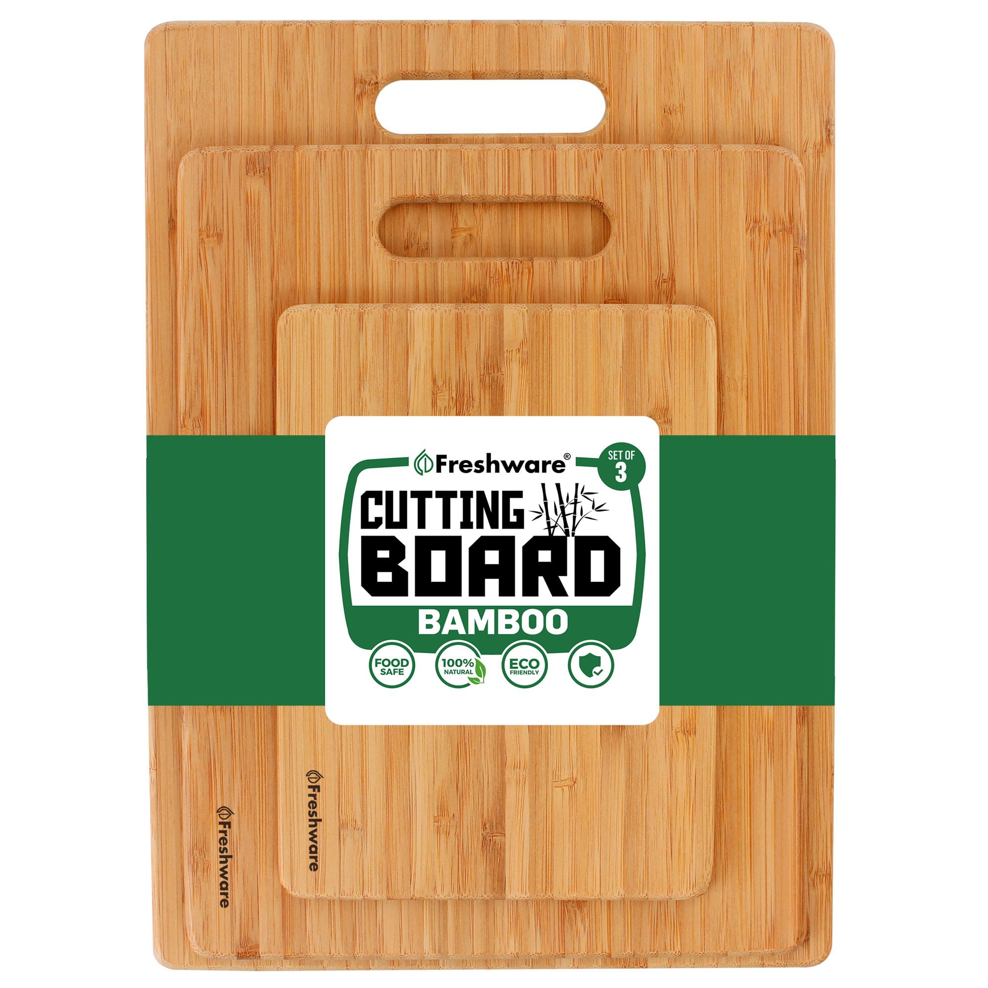 Freshware Bamboo Cutting Board Set of 3
