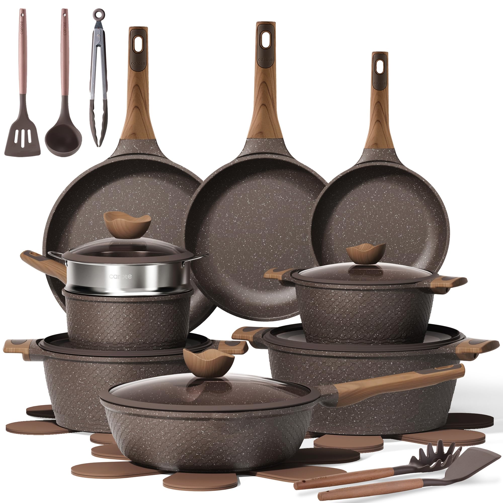 CAROTE 26PCS Pots and Pans Set Non Stick